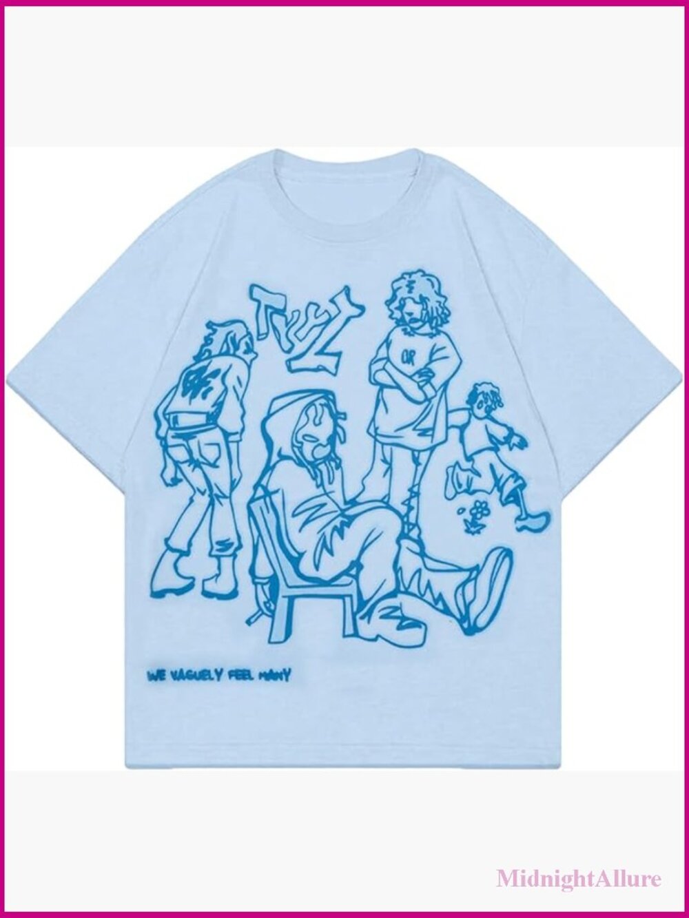Oversized Cartoon Graphic Tee Y2k Streetwear Cotton T Shirt